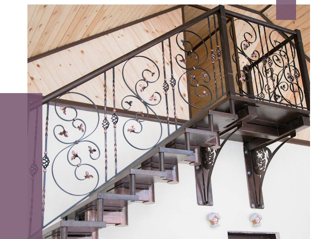 Кованые лестницы в Балашове от 79318 руб. под ключ
