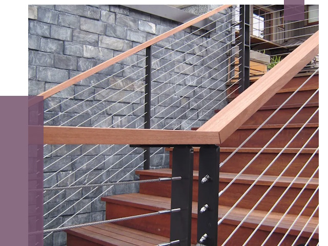 Тросовые перила под ключ в Балашове от 7728 руб. 