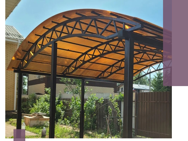 Изготовление навесов под ключ в Балашове из качественных материалов