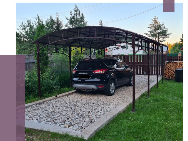 Навесы для автомобиля в Балашове от 13067 руб.  | ПРОЛЁТ-Бла