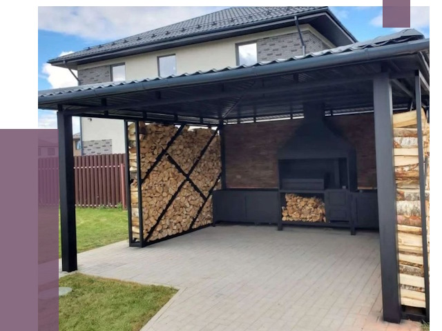 Навесы для барбекю в Балашове от 12660 руб. под ключ | ПРОЛЁТ-Бла