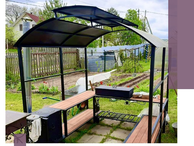 Навесы для барбекю в Балашове: изготовление, монтаж и демонтаж