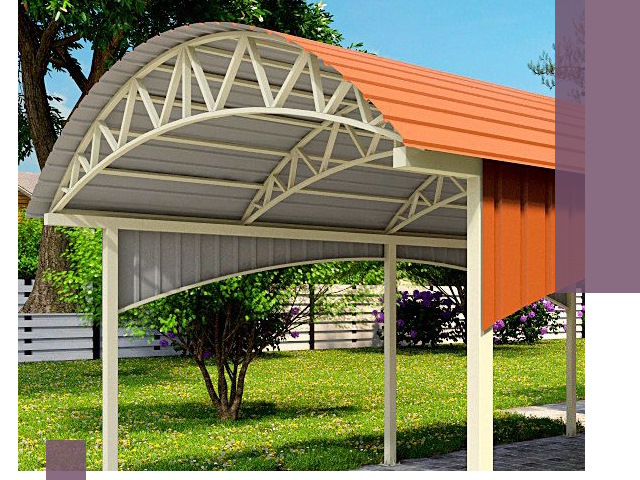 Навесы из профнастила под ключ в Балашове — установка и монтаж