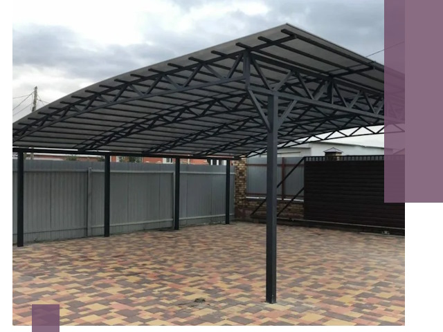 Металлические навесы под ключ в Балашове — изготовление и монтаж