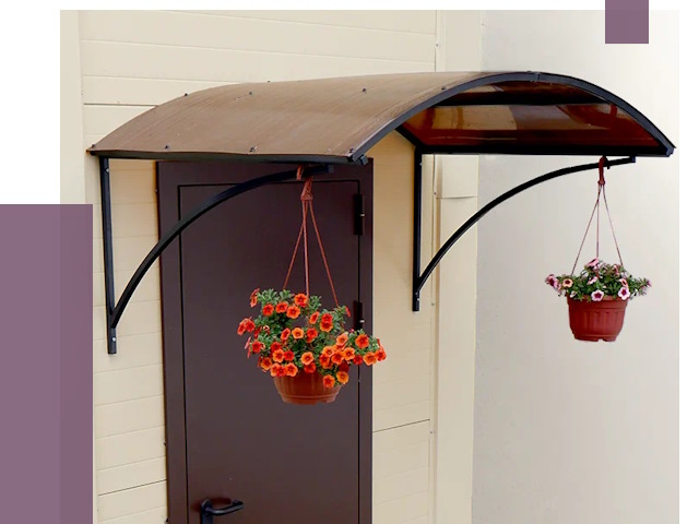 Козырьки над входом в Балашове от 14745 руб.  | ПРОЛЁТ-Бла