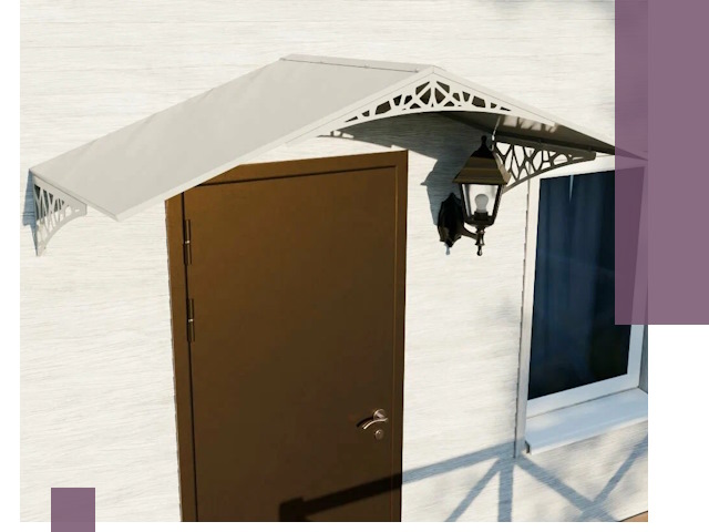 Металлические козырьки на входы и террасы в Балашове