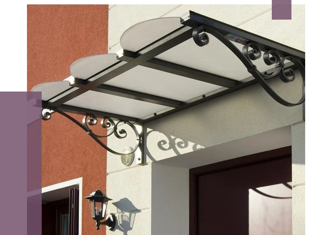 Односкатные козырьки в Балашове от 8339 руб.  | ПРОЛЁТ-Бла