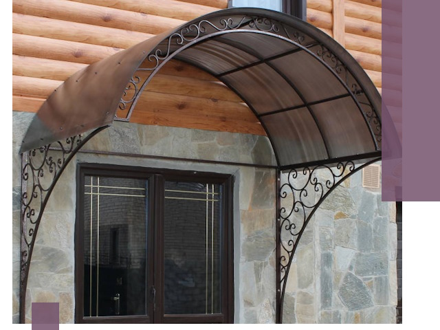 Арочные козырьки под ключ в Балашове: изготовление и монтаж